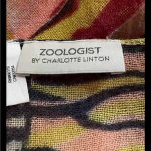 $49 ZOOLOGIST CHARLOTTE LINTON SCARF WRAP HOUSES PRINT 76 x 20